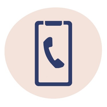 A smart phone showing a call icon.