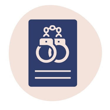 A document that shows a pair of handcuffs.