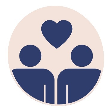 A love heart between 2 people.