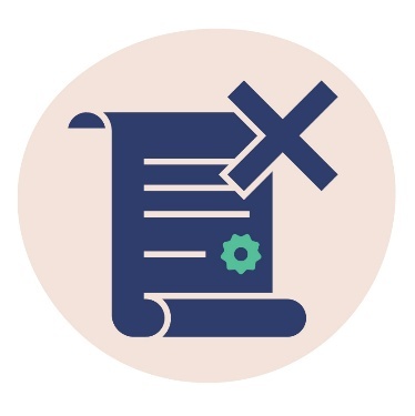 A law document with a cross on it.