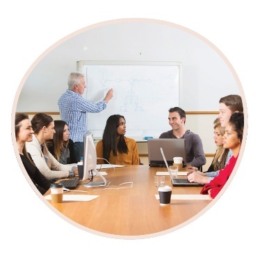 A group of people working together.